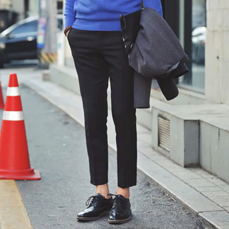 

Top quality 2019 Fashion Summer Business hip hop Ankle-length pants men's casual pencil pants boom British teenagers Trousers