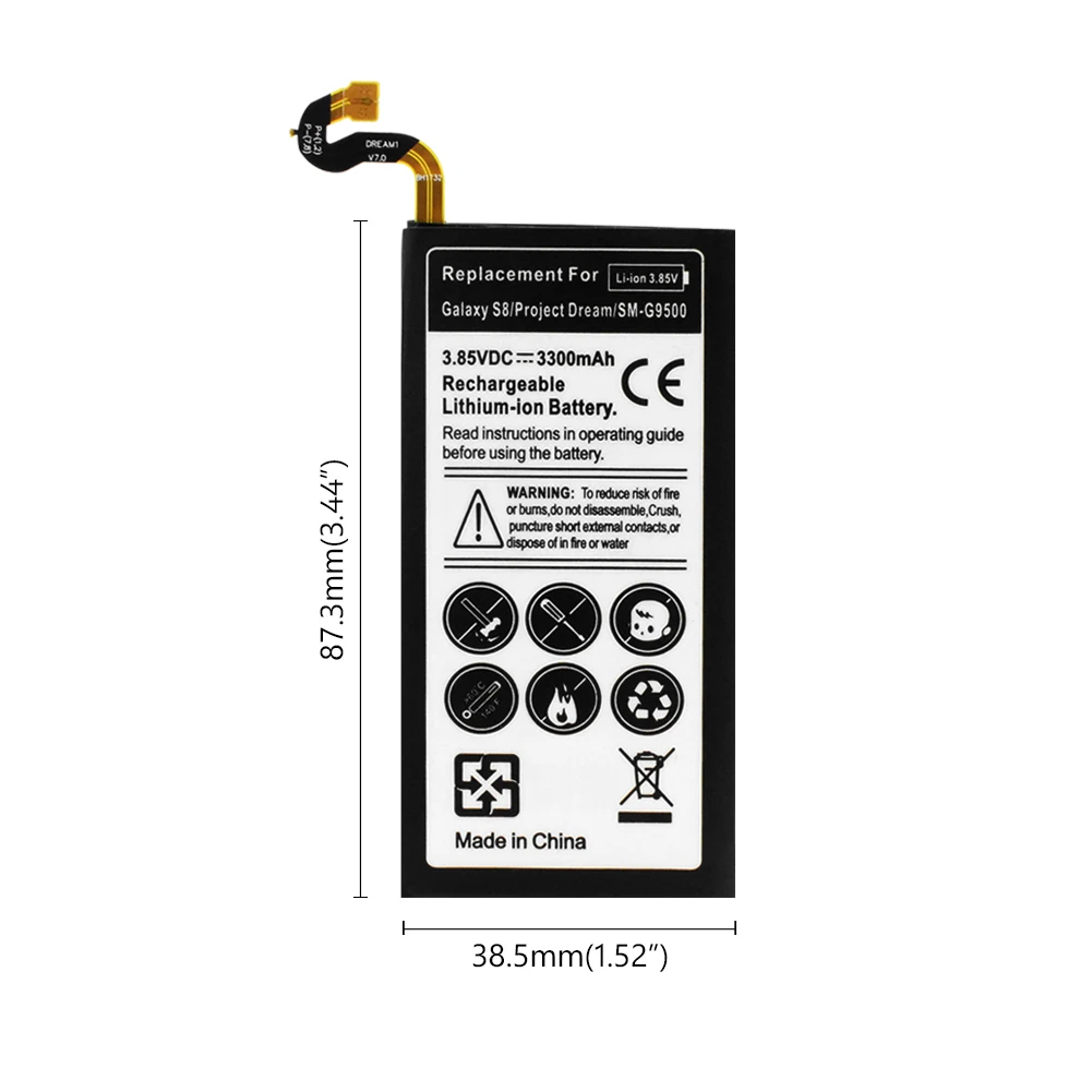 Аккумулятор для samsung Galaxy S8 3,85 V 3300mAh SM-G9500/SM-G G Project Dream G9508 G950F G950A G950T G950U G950V+ инструмент для ремонта