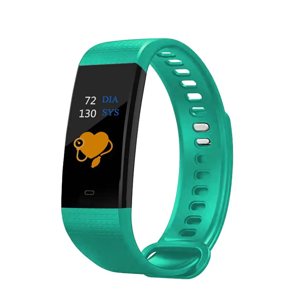 SOONHUA TPE Bluetooth Влагозащищенные Смарт-часы браслет пульсометр кровяное давление фитнес с трекером физической активности, монитором с USB зарядкой - Цвет: Зеленый