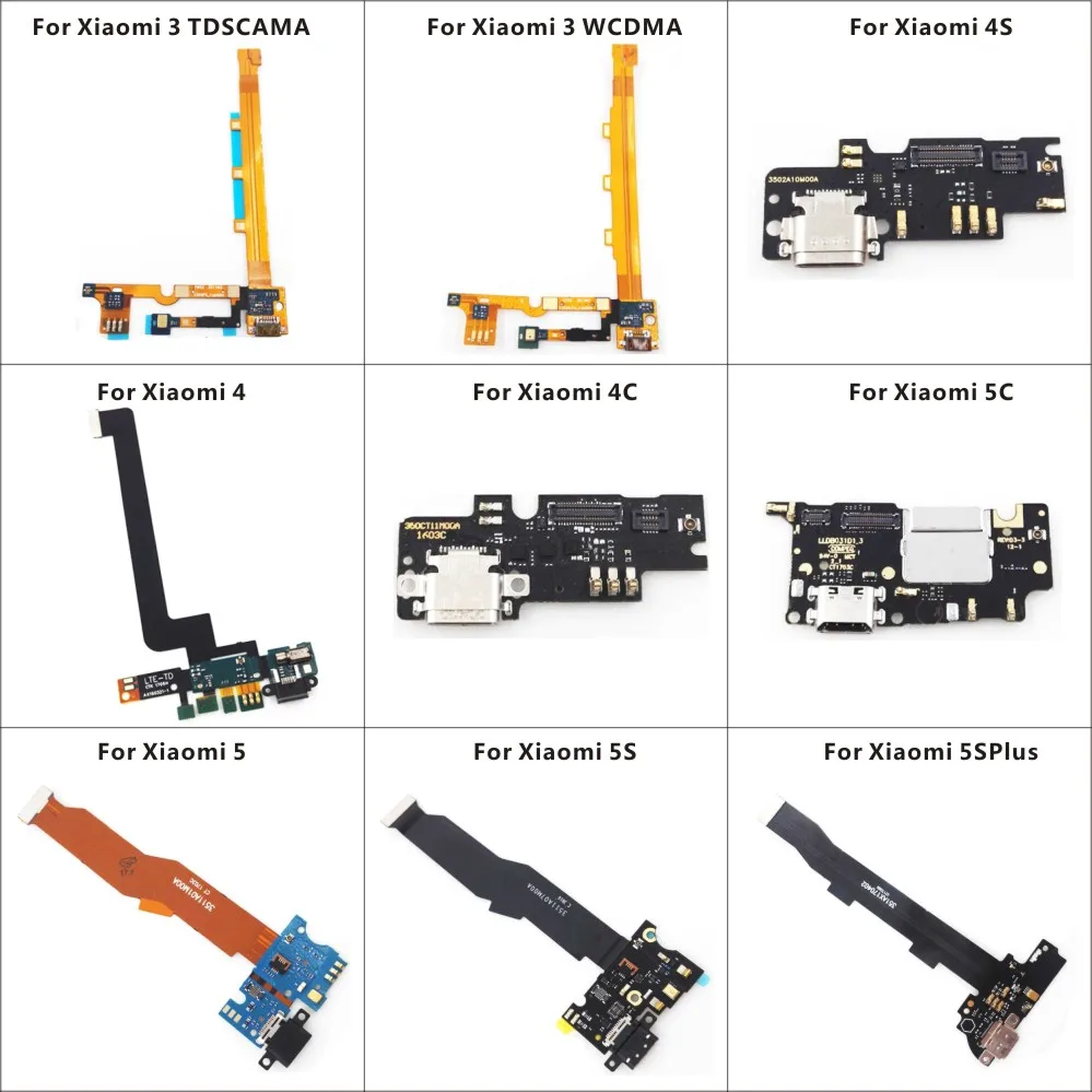 USB порт для подключения док станции зарядный гибкий кабель Xiaomi Mi 3 4S 4 4C 5C 5S Plus