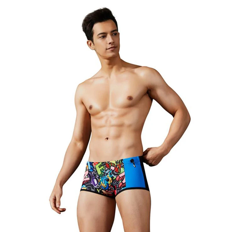 

Men's Shorts personality patchwork swimsuit sunga masculina men's beach shorts spa men's swimming shorts sungas de praia homens
