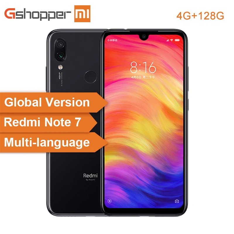 

Global Version Xiaomi Redmi Note 7 4GB 128GB Mobile Phone Snapdragon 660 Octa Core 4000mAh 48MP Dual Cameras 6.3" Full Screen