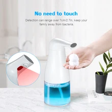 Для ванной комнаты, автоматическая дозатор мыла 250 мл/400 мл Бесконтактный вспенивающий инфракрасный дозатор датчик движения для шампунь-гель для душа