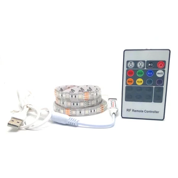 

5050 RGB USB LED Strip 5V TV Background Lighting With 20Key RF Controller