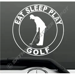 EAT SLEEP PLAY GOLF Bumper стикер виниловая наклейка на окно наклейка 15 см