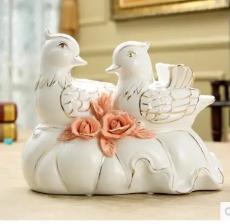 

wedding gift ceramic ornaments creative modern minimalist living Home Furnishing Mandarin Duckroom Art Statue