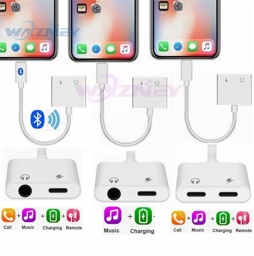 8 pin для iphone до 3,5 мм двойной Aux разъем для наушников аудио ...