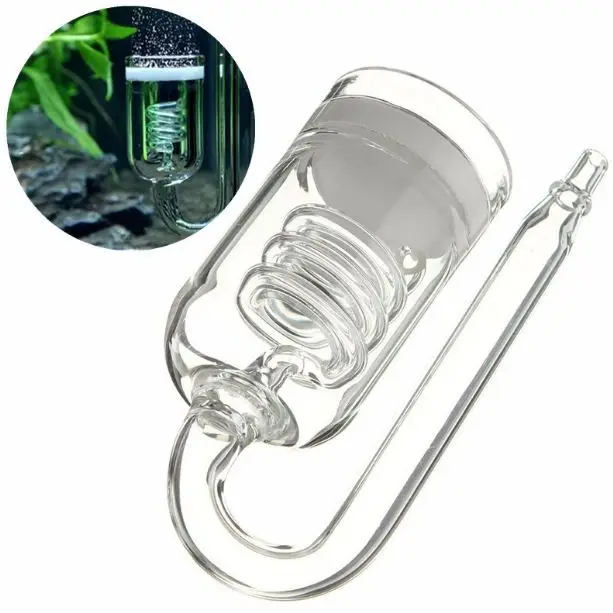 Aquarium CO2 Diffuser Glass Tank Atomizer Solenoid Regulator Moss CO2 Atomizer for 60~300L Plants