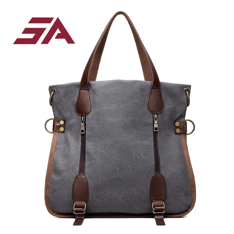 

SA High quality Large capacity literature tote leisure travel bag for women Versatile canvas Crossbody handbag