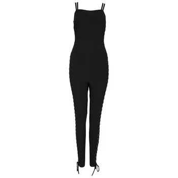

Sexy Women Jumpsuit 5 Color Solid Rayon Strap Bandage Jumpsuit Party Wear