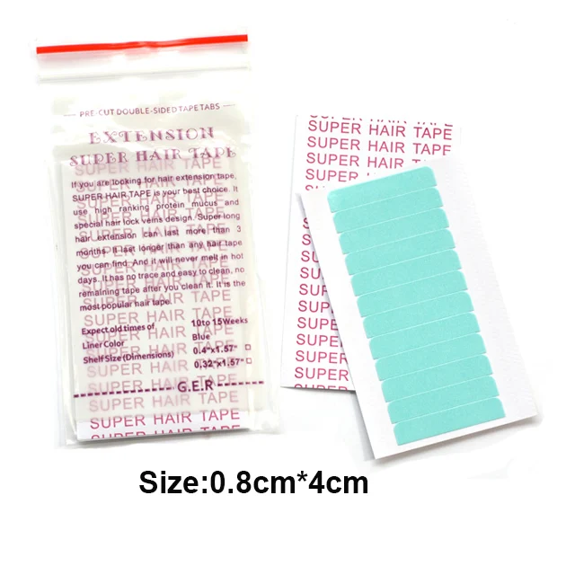 60 Tabs Double Side Super Hair Tape Adhesive For Remy Human Skin Weft Lace Wig Hair Extension Styling Tools 5sheets/bag