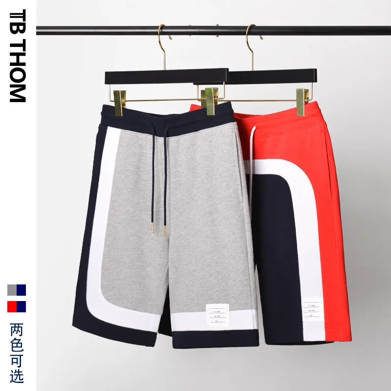 ТБ мужские контрастные цветные повседневные шорты модные Лоскутные Летние спортивные х/б мужские шорты Молодежные