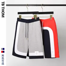 ТБ мужские контрастные цветные повседневные шорты модные Лоскутные Летние спортивные х/б мужские шорты Молодежные