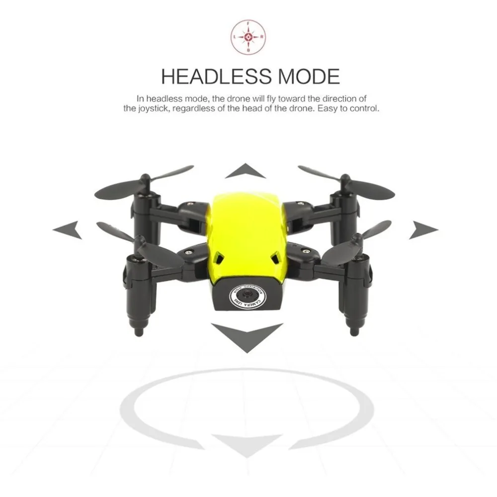 S9/S9W(камера) drone2.4 g мини складной Дрон 360 градусов флип один ключ возврат Безголовый режим H/L переключатель скорости RC Квадрокоптер с светильник