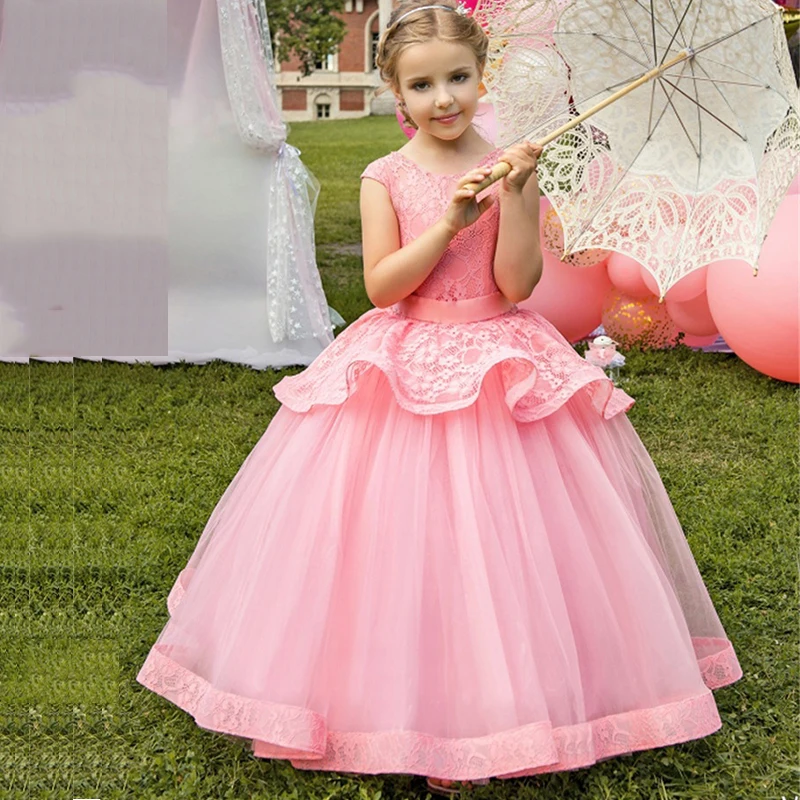

JAYLAY Elegant Princess Girl Clothes Party Prom Dress Kids Vestidos For Girl Children 10 12 14 Years Wedding Christmas Fancy Ball Dress