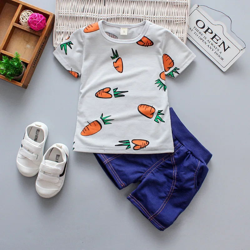 

Brand Newborn baby boy clothes set Toddler Infant Baby Boys Tops T shirt Shorts Outfit 2Pcs Set High Quality Summer Clothes