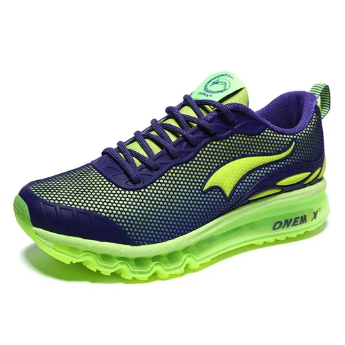 Onemix/Новинка; Мужская обувь для бега; дышащие Спортивные кроссовки; Мужская прогулочная обувь; женская обувь для бега; Мужская обувь для тенниса; женская обувь - Цвет: Green-men