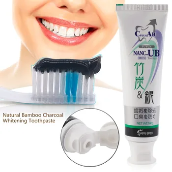

2 pcs Bamboo Charcoal Toothpaste Anti-halitosis Healthy Teeth Whitening Remove Smoke Stains Oral Hygiene Care Balck Toothpaste