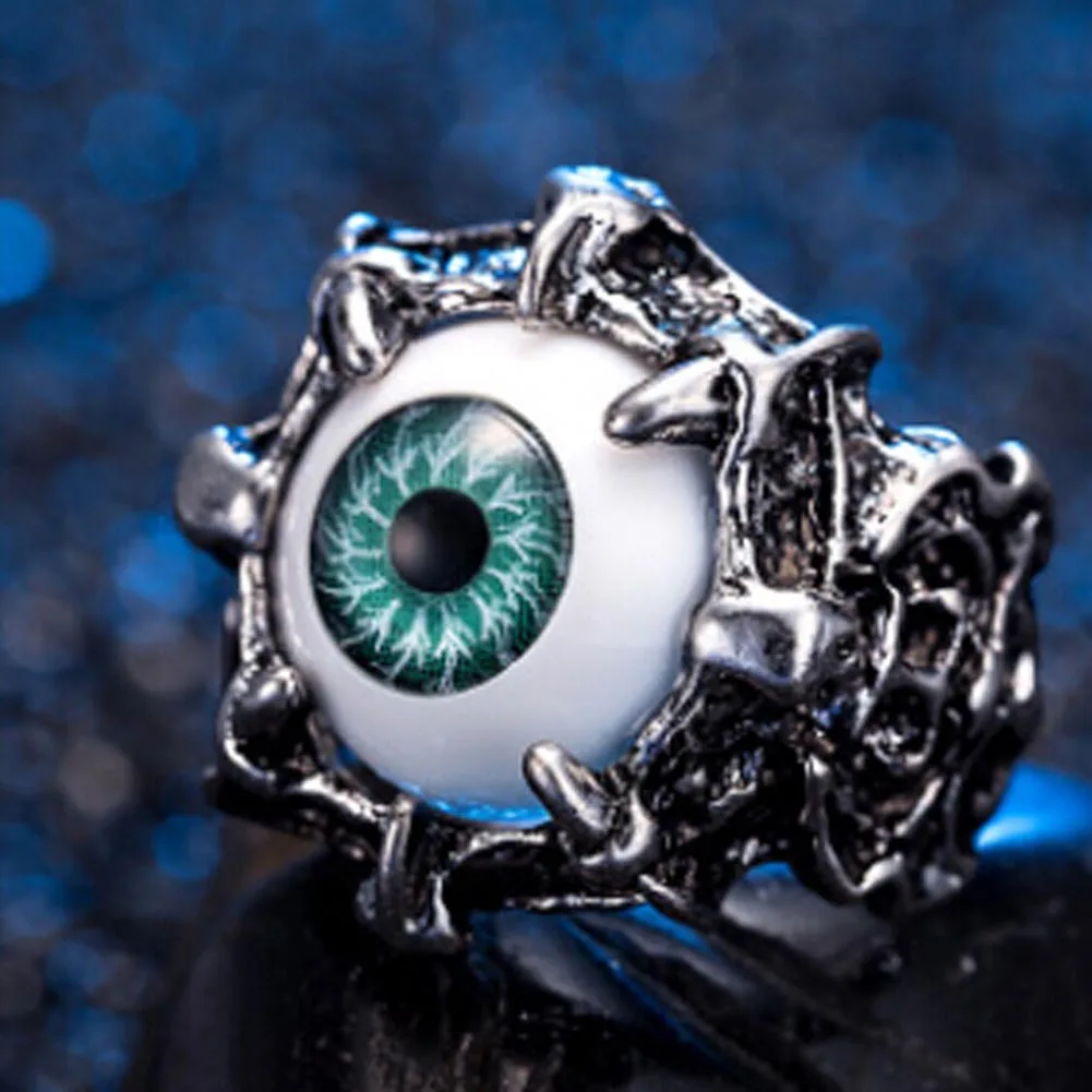 

New Dragon Claw Eye Men's Stainless Steel Ring bague homme Jewelry US Size 8 9 10 11 Party Punk drop shipping