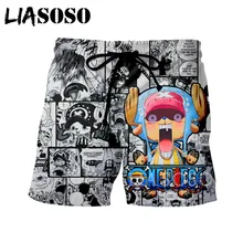 LIASOSO Новинка для мужчин и женщин, Тони Чоппер, 3D принт, аниме, одна деталь, Portgas D Ace, шорты для пляжа, фитнеса, хип-хоп, спортивные штаны, A234-07