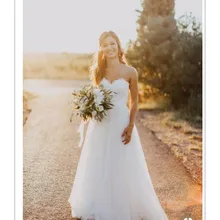 Сексуальное платье без бретелек свадебное платье-бохо с низким вырезом на спине белое пляжное свадебное платье аппликации кружева; обувь под свадебное платье для невесты;