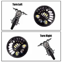 HJYUENG 80w 7Inch For BMW R NineT R9T LED Headlight LED Motorcycle Headlight Projector Daymaker 7″Round Headlamp for Harley