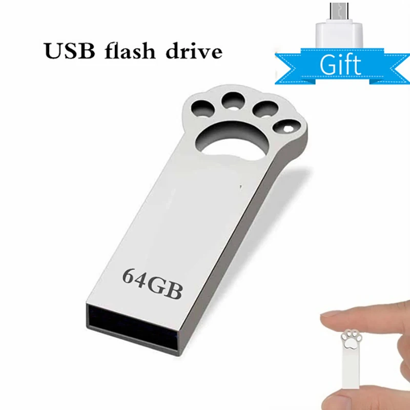 Usb флеш-накопитель 3,0, серебристая металлическая флешка, 128 ГБ, 64 ГБ, 4 Гб, memoria, флеш-накопитель, память usb, 32 ГБ, 16 ГБ, 8 ГБ, Бесплатный USB конвертер