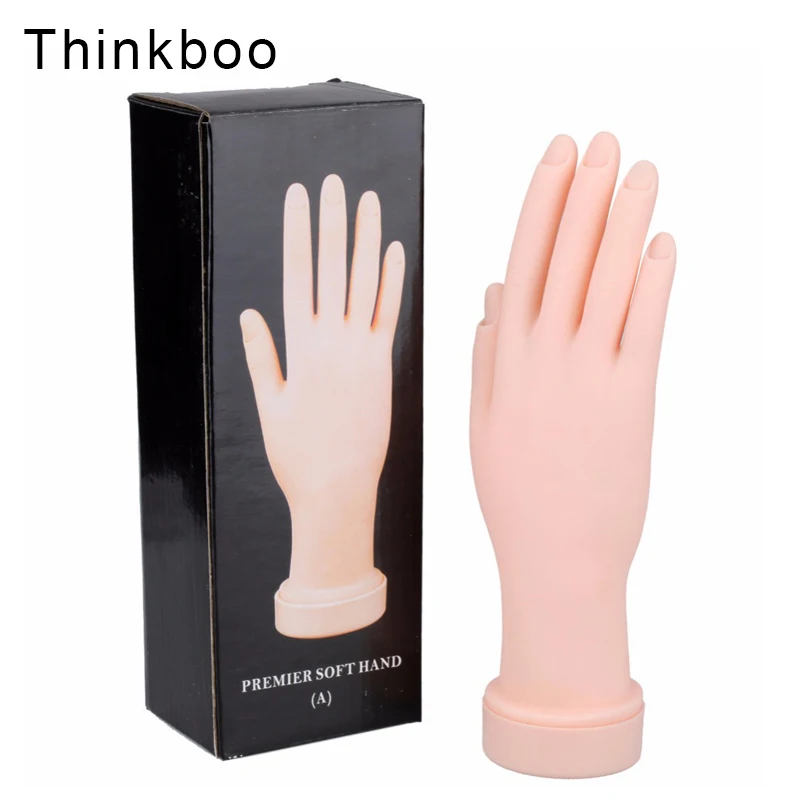 1pc Flexible Soft Plastic False hand Flectional Model Painting Practice