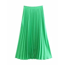 Чудо-весенние сапоги выше колена на молнии, плиссированные юбки Винтаж закрытые женские кроссовки; Цвет Высокая Талия Макси юбки Повседневное, Ретро стиль, женская длинная юбка, суженная книзу Для женщин