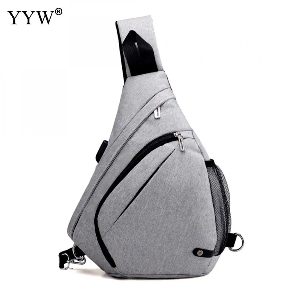 YYW Men Sling Bag Wholesale Women Chest Bags With USB Interface