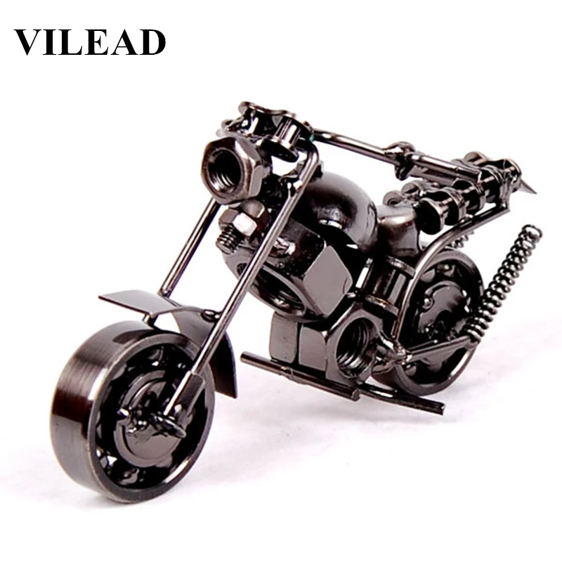 VILEAD 14cm(5.5") Motorcycle Model Retro Motor Figurine