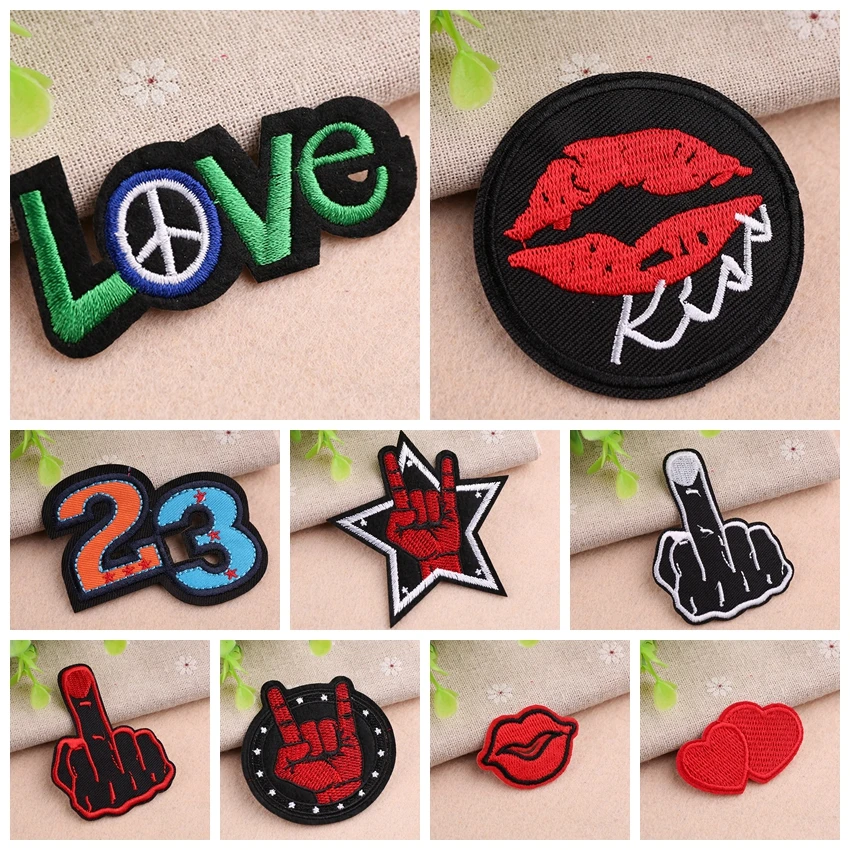 cerca Pacífico genéticamente Parches bordados con estampado de labios para ropa, pegatinas de ropa de  cinco estrellas, para planchar, insignias, 1 piezas, 2019|Parches| -  AliExpress