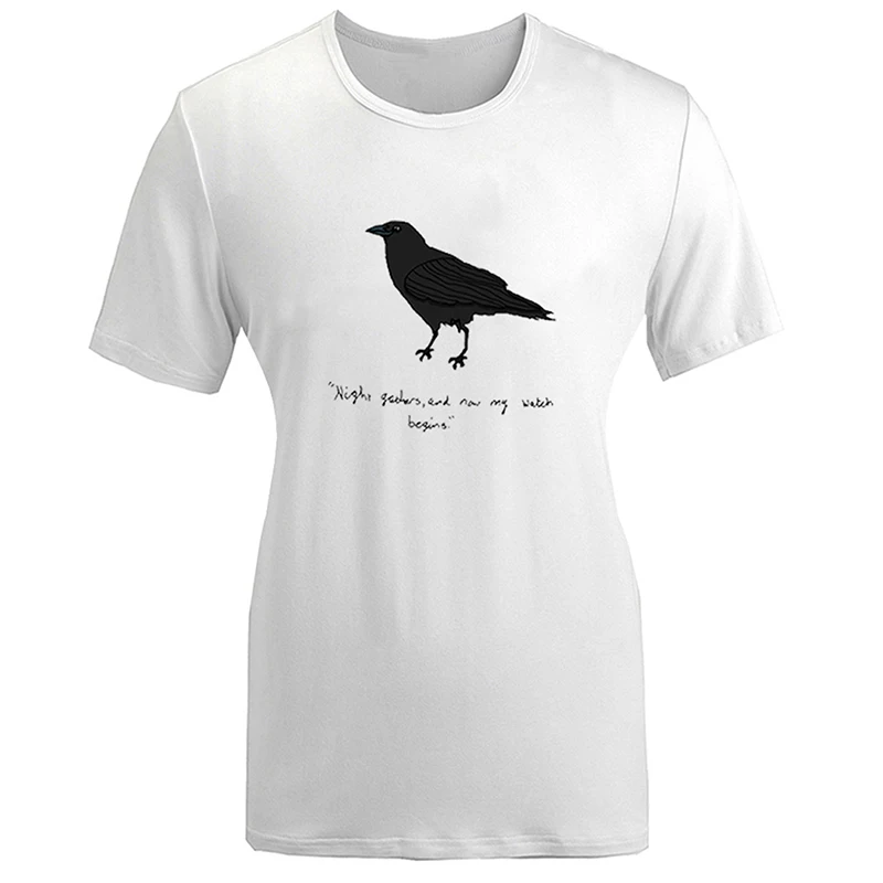 

Game of Thrones Three-eyed crow wish you were beer Design Womens Ladies Printing T shirt Graphic Tee Short sleeve Cotton Tshirts