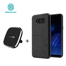 For samsung galaxy s8 s8 plus NILLKIN qi wireless charger pad + Magnetic wireless charger receiver cover Portable Charger pad