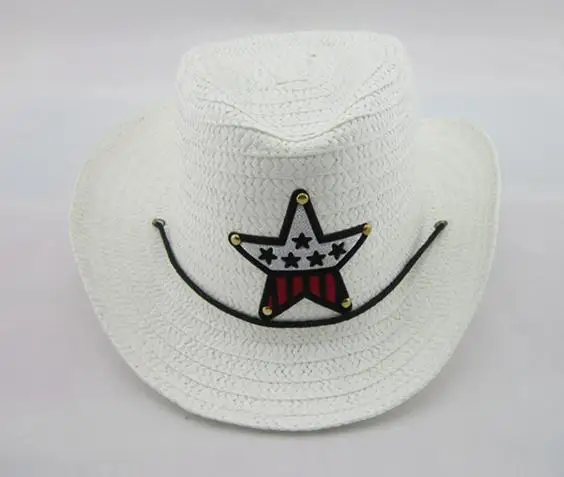 Детские головные уборы для мальчиков, Детские кепки, соломенная шляпа для девочек, детские кепки - Цвет: Белый