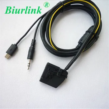 

Biurlink 18 Pin CD Changer Jack Plug RNS2 MFD2 Audio Input AUX TO Micro USB Charging Cable Adapter for Volkswagen Skoda