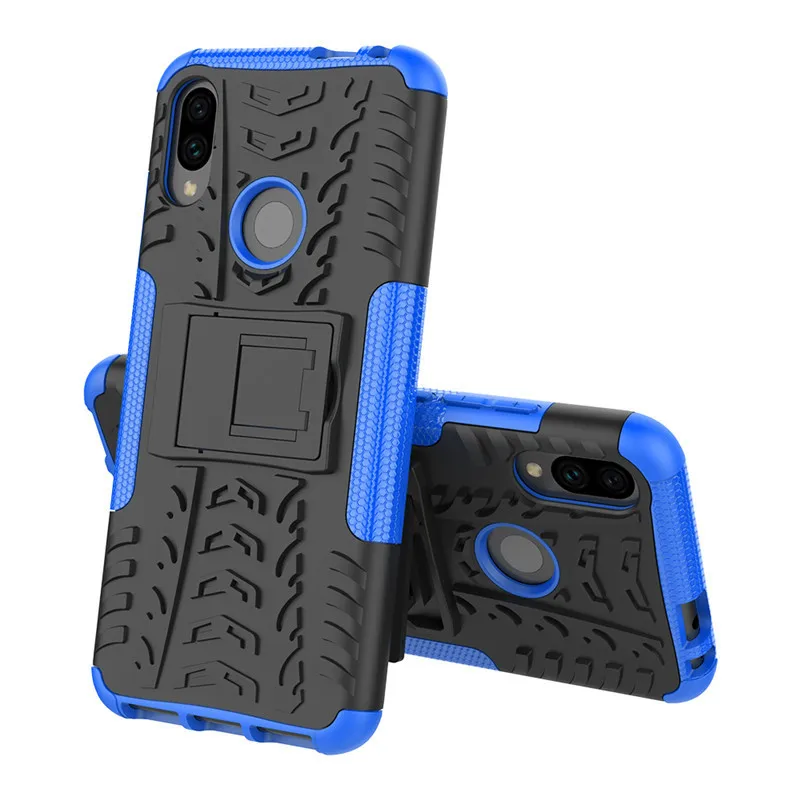 

For Xiaomi Redmi Note 7 case Hybrid Armor Shell Hard Back Cover With Stand For Redmi 7 Note7 Pro Shockproof Coque Capa Fundas