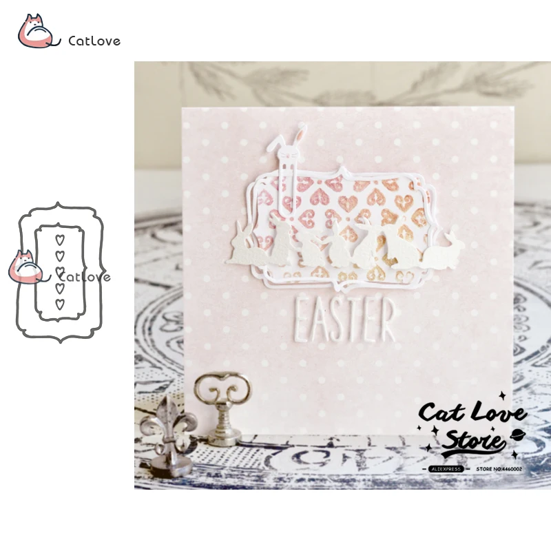 

Love Frame Metal Cutting Dies Stencils For DIY Scrapbooking Paper Card Decorative Craft Dies Embossing Die Cuts New 2019