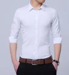 Чистый цвет мужской Тонкий Мужская рубашка с длинным рукавом cultivate one's morality Джокер 2018 новые блузки YEE-172