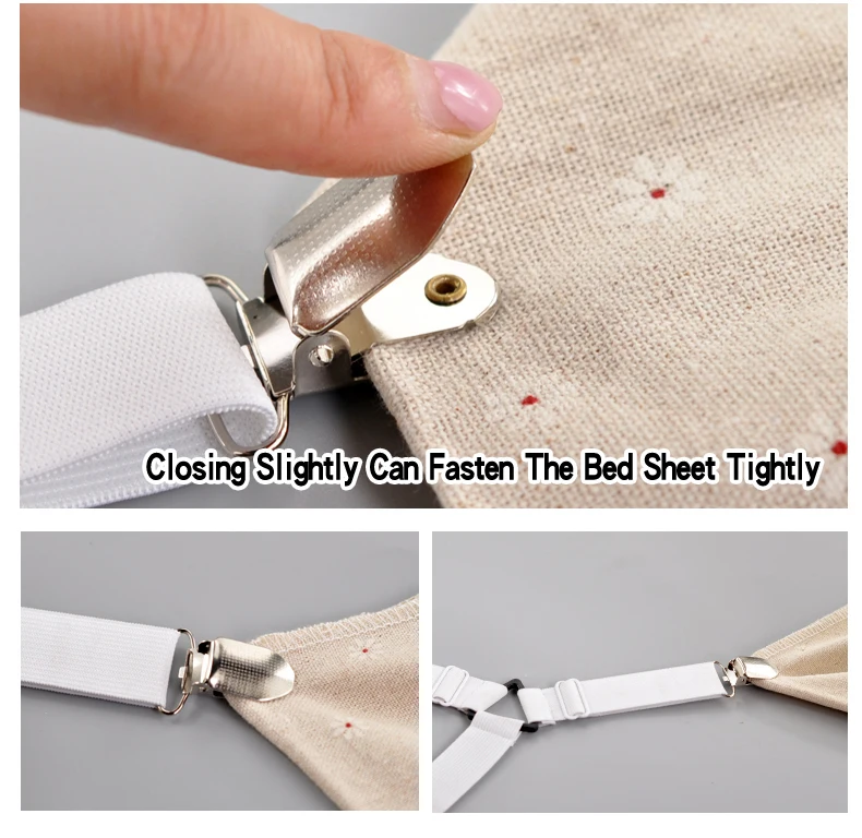 4PCS Sheet Straps Fasteners Anti Slip Anti Wrinkle Fitted Sheet Straps ...