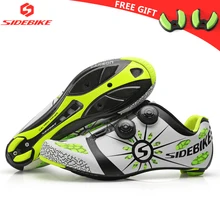 Sidebike углеродная велосипедная обувь для шоссейного велосипеда, Мужская гоночная профессиональная спортивная велосипедная обувь, самозакрывающиеся велосипедные кроссовки, дышащие