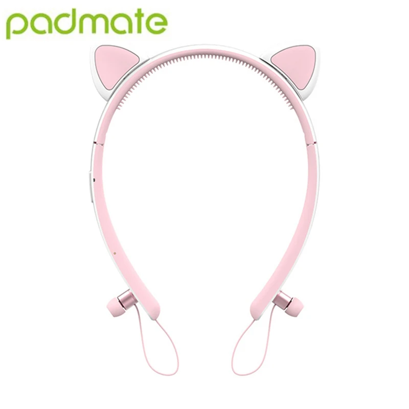 

Padmate X9b Girls Cute Cat Ears Headband Bluetooth Music In-Ear Headphones with Breathing Light for Girls Girlfriend Birthday