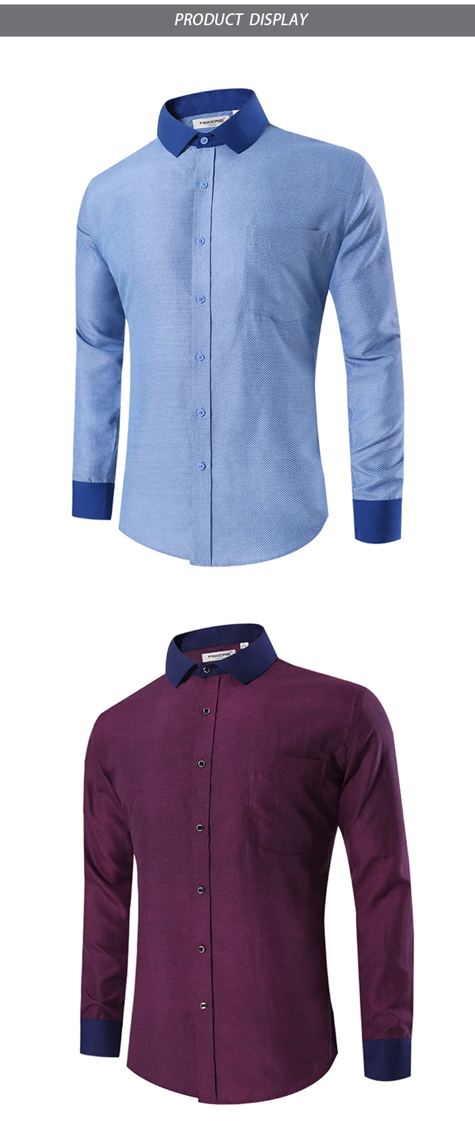 Модные брендовые синие мужские рубашки с длинным рукавом, приталенные повседневные рубашки, мужские официальные рубашки, мужская одежда Camisa Masculina