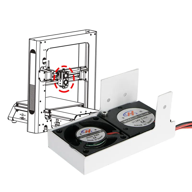 Ventilador de Refrigeração Ventilador sem Escova para Jgaurora Folha de Metal a Impressora 3d Parte dc 24v Turbo Ventilador Quadrado A3s A5s a5 Nenhuma 30mm * 10mm 3010 9 ventilador quadrado ventilador sem escova para jgaurora