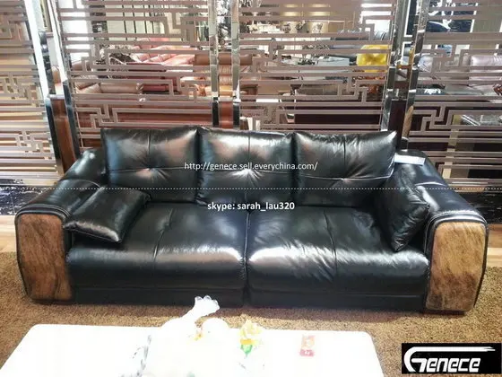 Post Modern Cow Skin Leather Couch Hot Sale Model