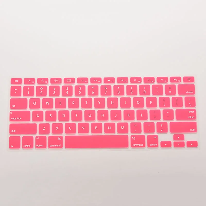 7 ярких цветов силиконовая клавиатура кожного покрытия для Apple Macbook Pro MAC 13 15 17 28,7 см x 11,9 см