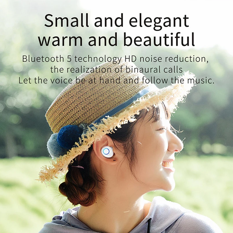 

TWS Wirelss Headphones Stereo Bluetooth Headset for Sport Noise Cancelling Stereo Bluetooth Earphone with Charging Box