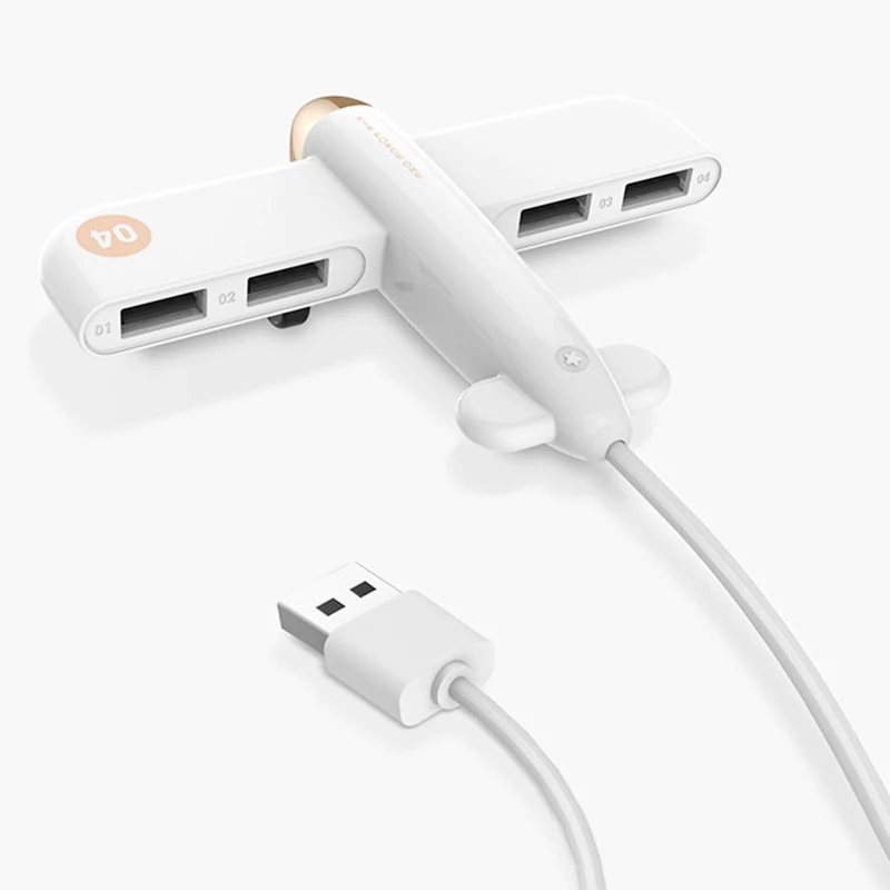 Newest White Computer External For 3life Small Aircraft Air Force One Desktop Hub USB 2.0 Expander 4-Port Splitter 0.1 | Компьютеры и