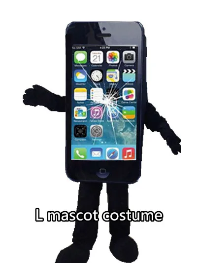 Advertising Cell Phone iPhone Adult Mascot Costumes Fancy Dress Cosplay Suit Set