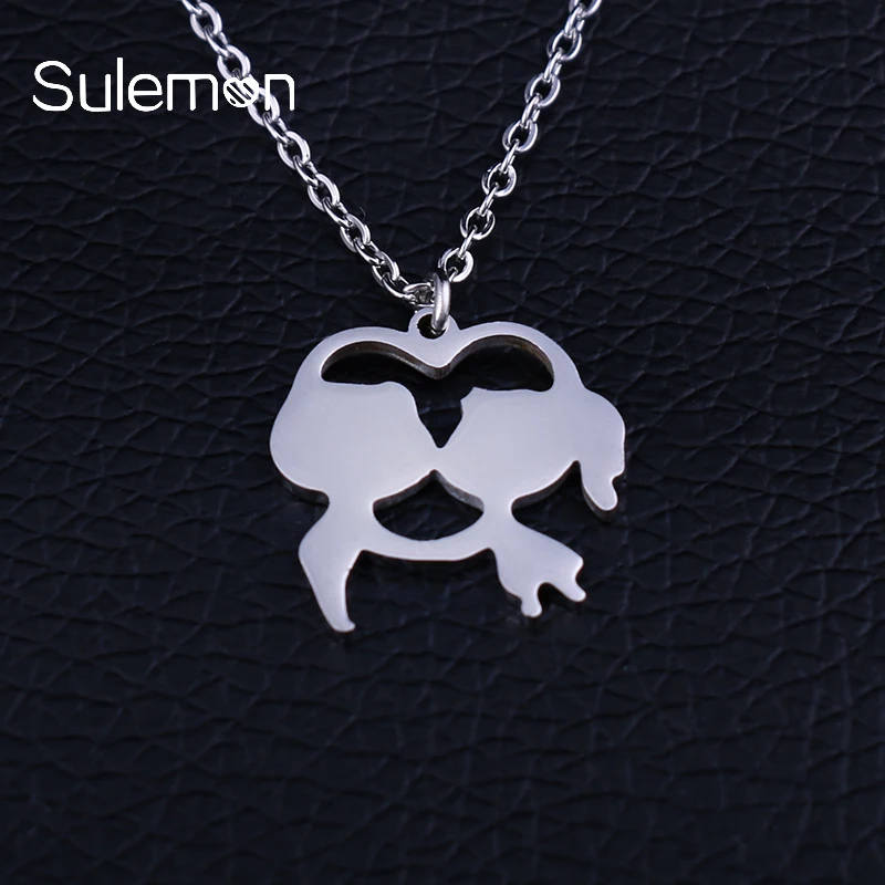 Buy Love Pendant Stainless Steel Necklace Boy And Girl